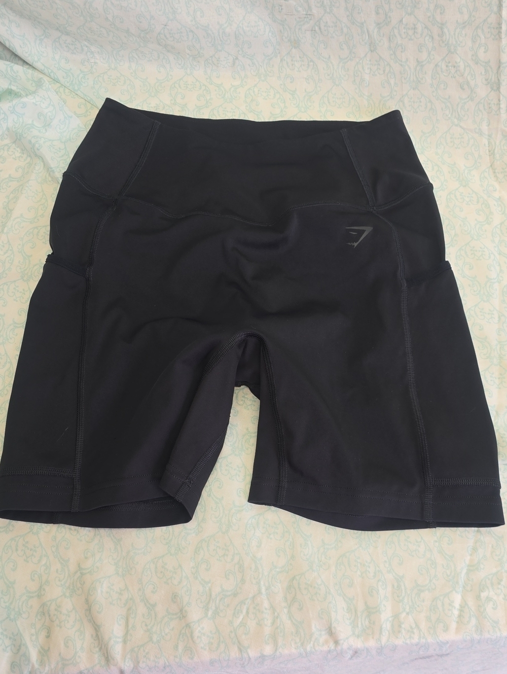 Gymshark Black High-Rise Bike Shorts Medium